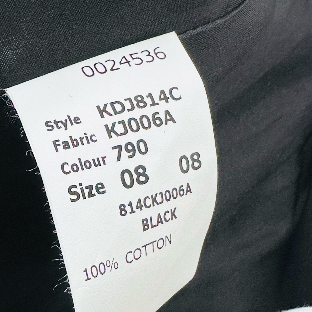 Michael Kors Double Crepe Black Blazer Jacket with White Trim Size 8 - Picture 8 of 10